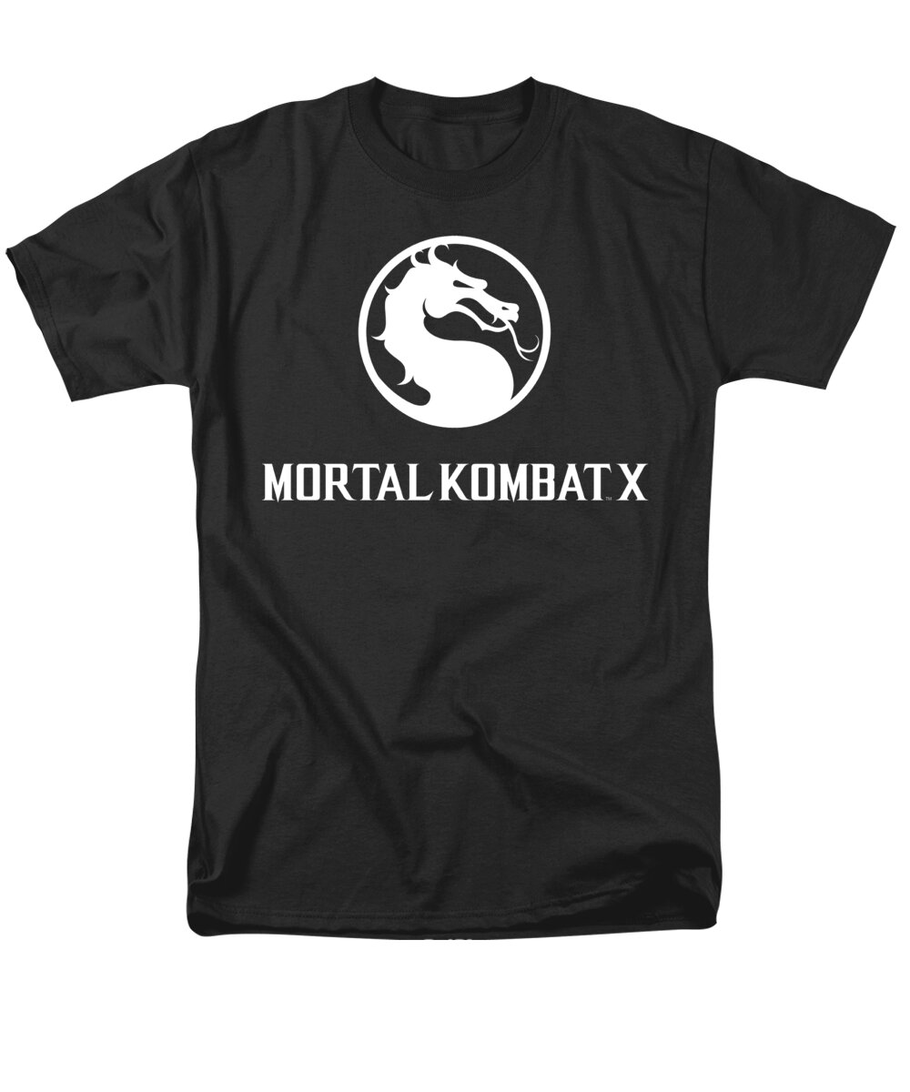 Men's T-Shirt (Regular Fit) featuring the digital art Mortal Kombat X - Dragon Logo by Brand A