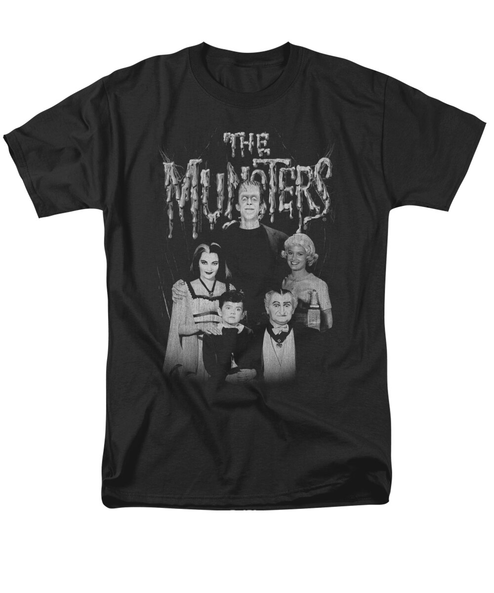 Munsters Men's T-Shirt (Regular Fit) featuring the digital art Munsters - Family Portrait by Brand A
