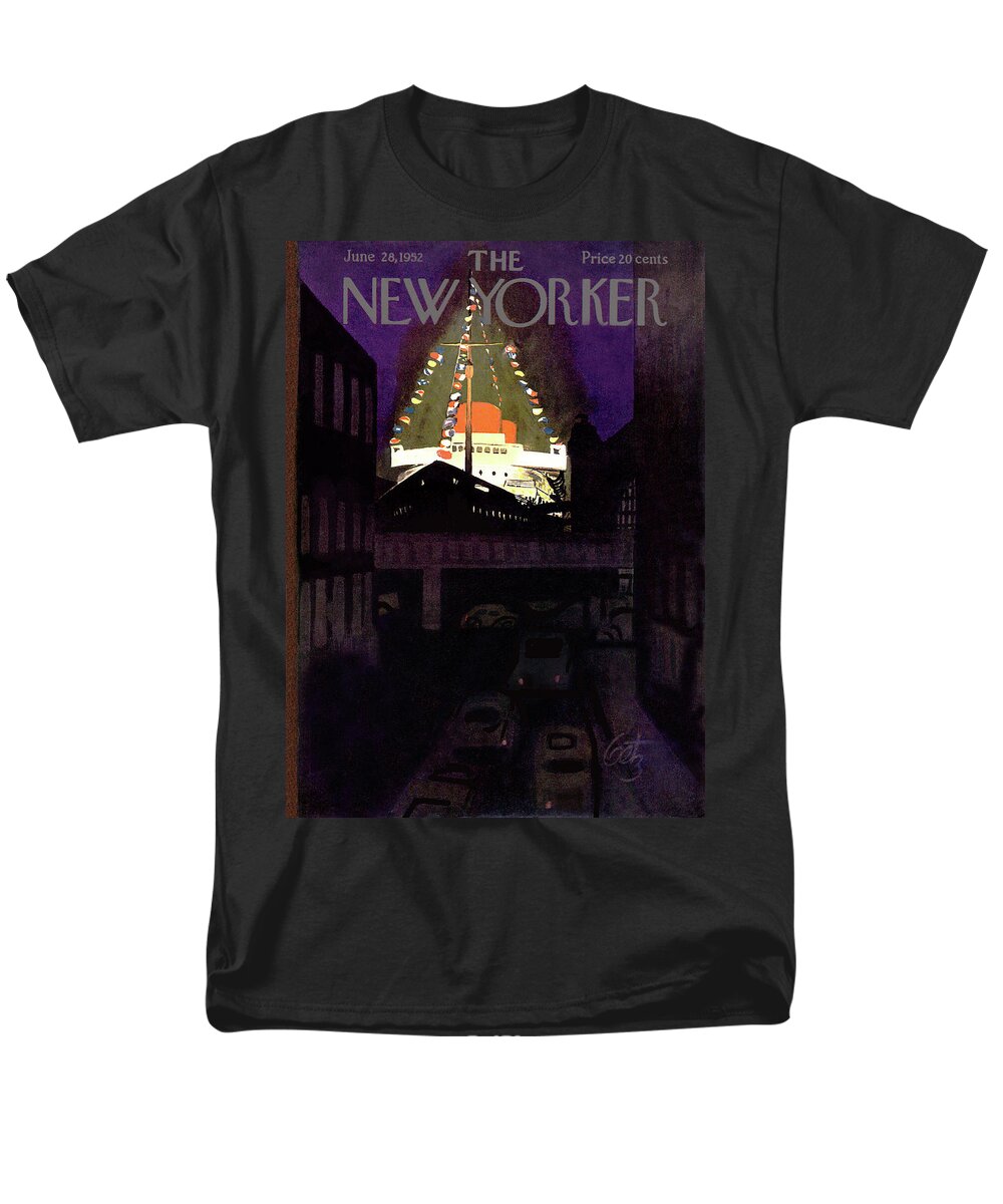 Urban Men's T-Shirt (Regular Fit) featuring the painting New Yorker June 28th, 1952 by Arthur Getz