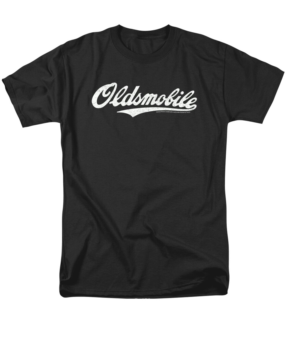  Men's T-Shirt (Regular Fit) featuring the digital art Oldsmobile - Oldsmobile Cursive Logo by Brand A