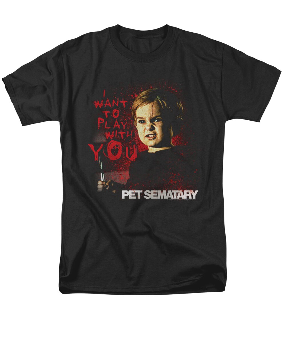 Pet Sematary Men's T-Shirt (Regular Fit) featuring the digital art Pet Sematary - I Want To Play by Brand A