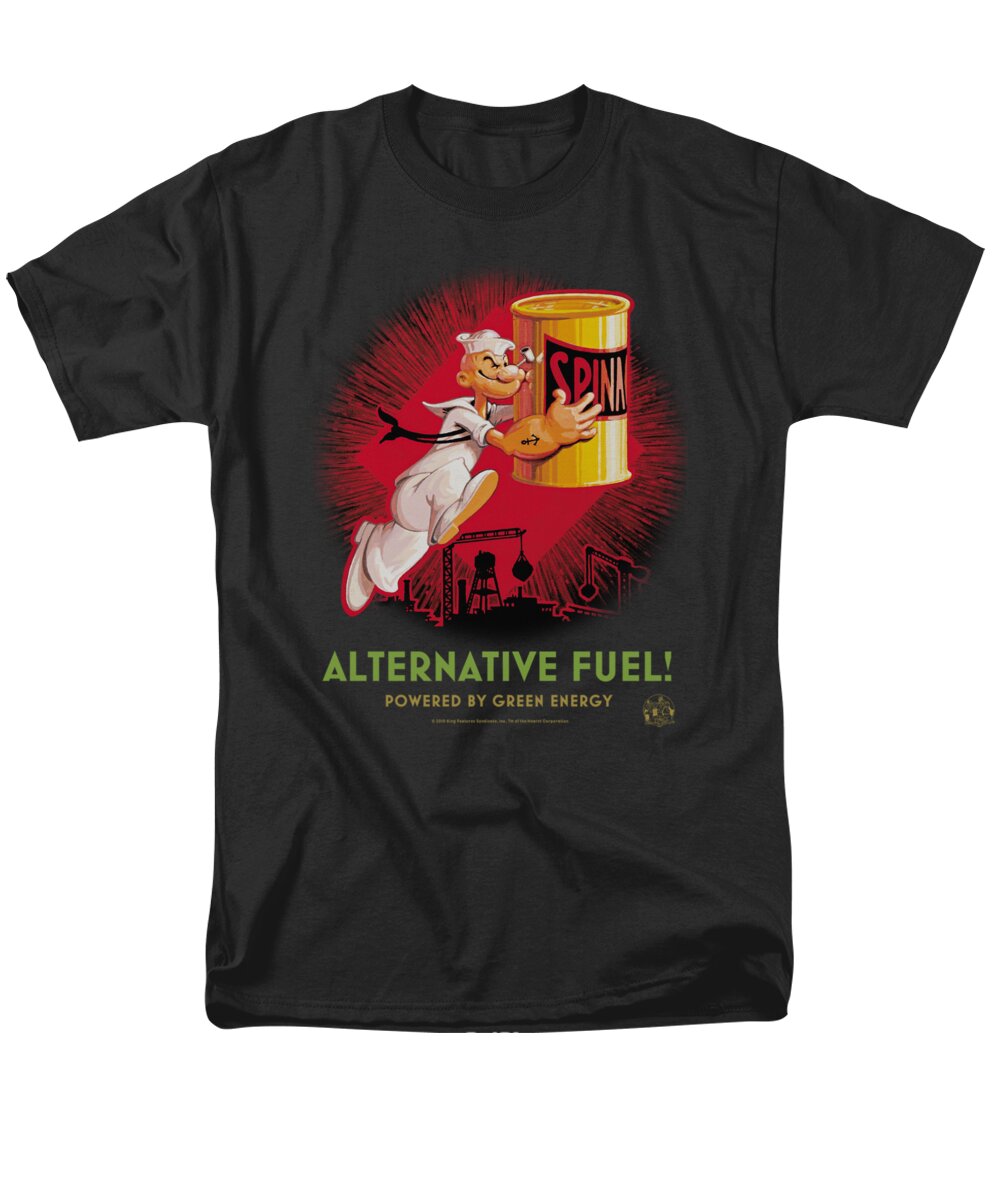Popeye Men's T-Shirt (Regular Fit) featuring the digital art Popeye - Alternative Fuel by Brand A