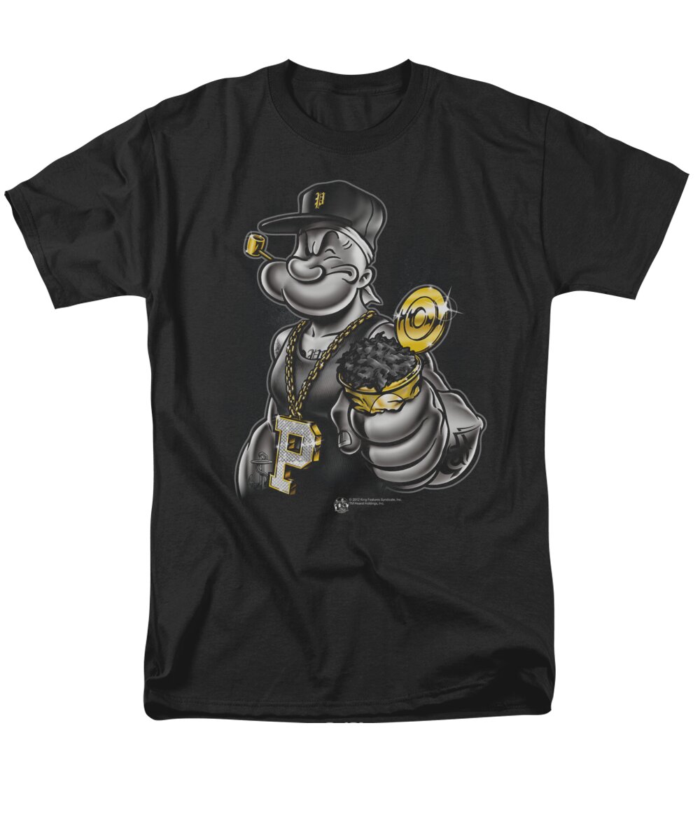 Popeye Men's T-Shirt (Regular Fit) featuring the digital art Popeye - Get More Spinach by Brand A
