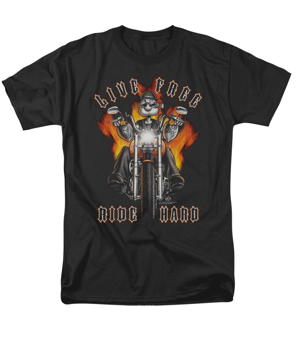 Popeye Men's T-Shirt (Regular Fit) featuring the digital art Popeye - Ride Hard by Brand A