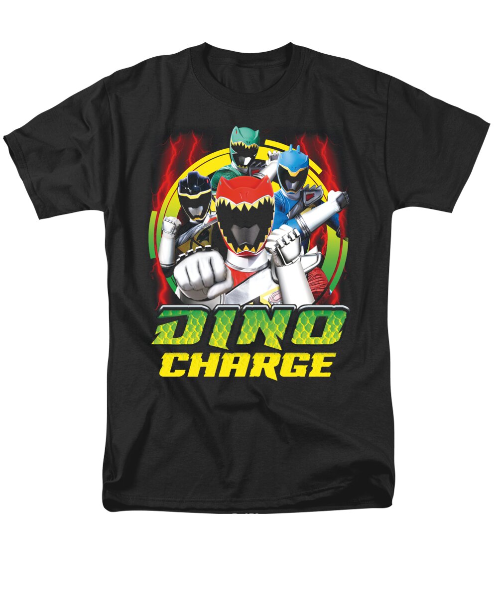  Men's T-Shirt (Regular Fit) featuring the digital art Power Rangers - Dino Lightning by Brand A