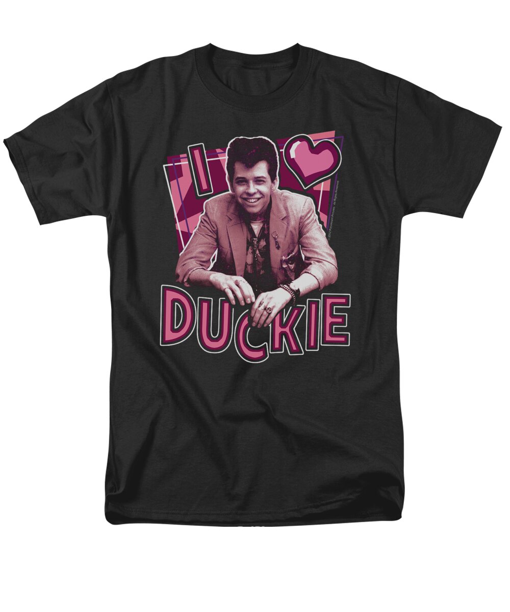 Pretty In Pink Men's T-Shirt (Regular Fit) featuring the digital art Pretty In Pink - I Heart Duckie by Brand A