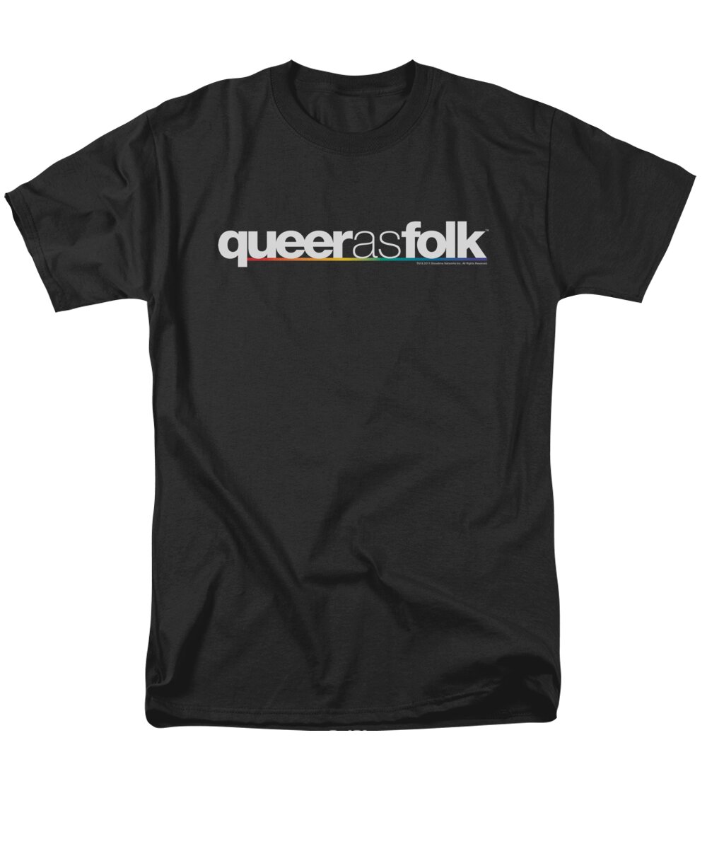 Queer As Folk Men's T-Shirt (Regular Fit) featuring the digital art Queer As Folk - Logo by Brand A