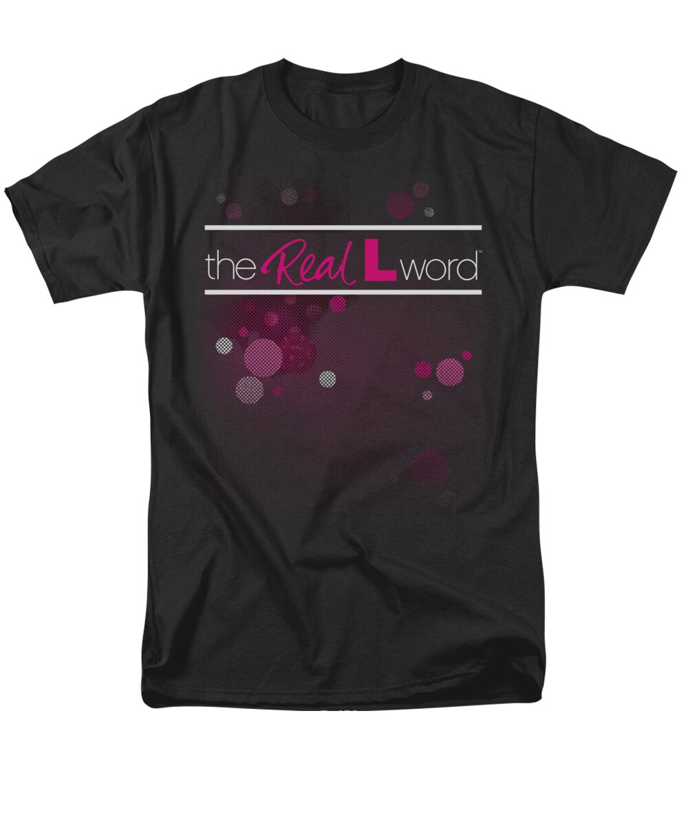 The Real L World Men's T-Shirt (Regular Fit) featuring the digital art Real L Word - Flashy Logo by Brand A