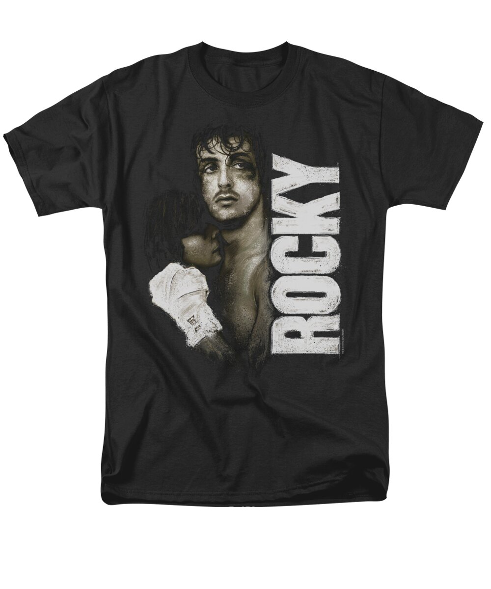  Men's T-Shirt (Regular Fit) featuring the digital art Rocky - Painted Rocky by Brand A