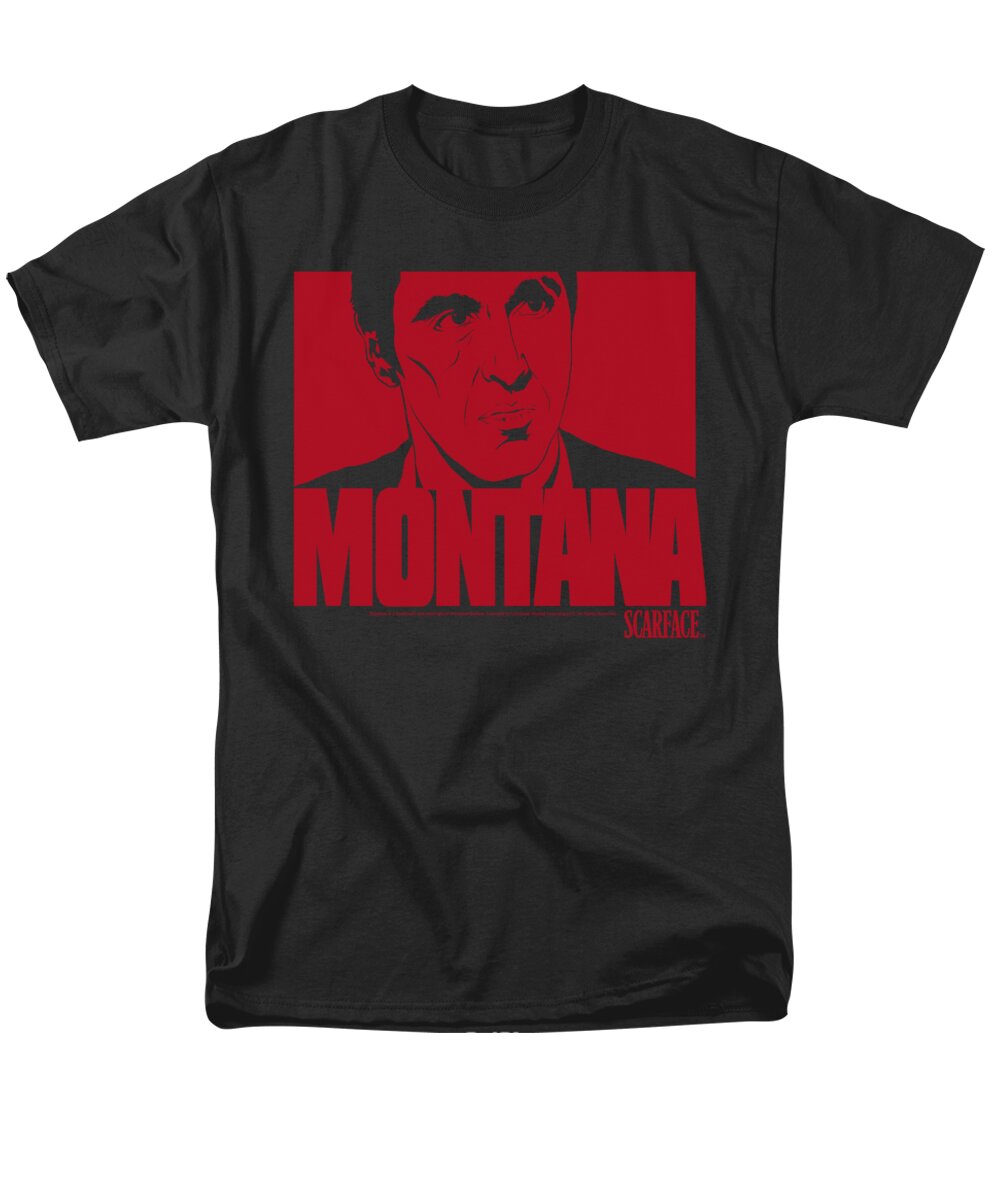 Scareface Men's T-Shirt (Regular Fit) featuring the digital art Scarface - Montana Face by Brand A