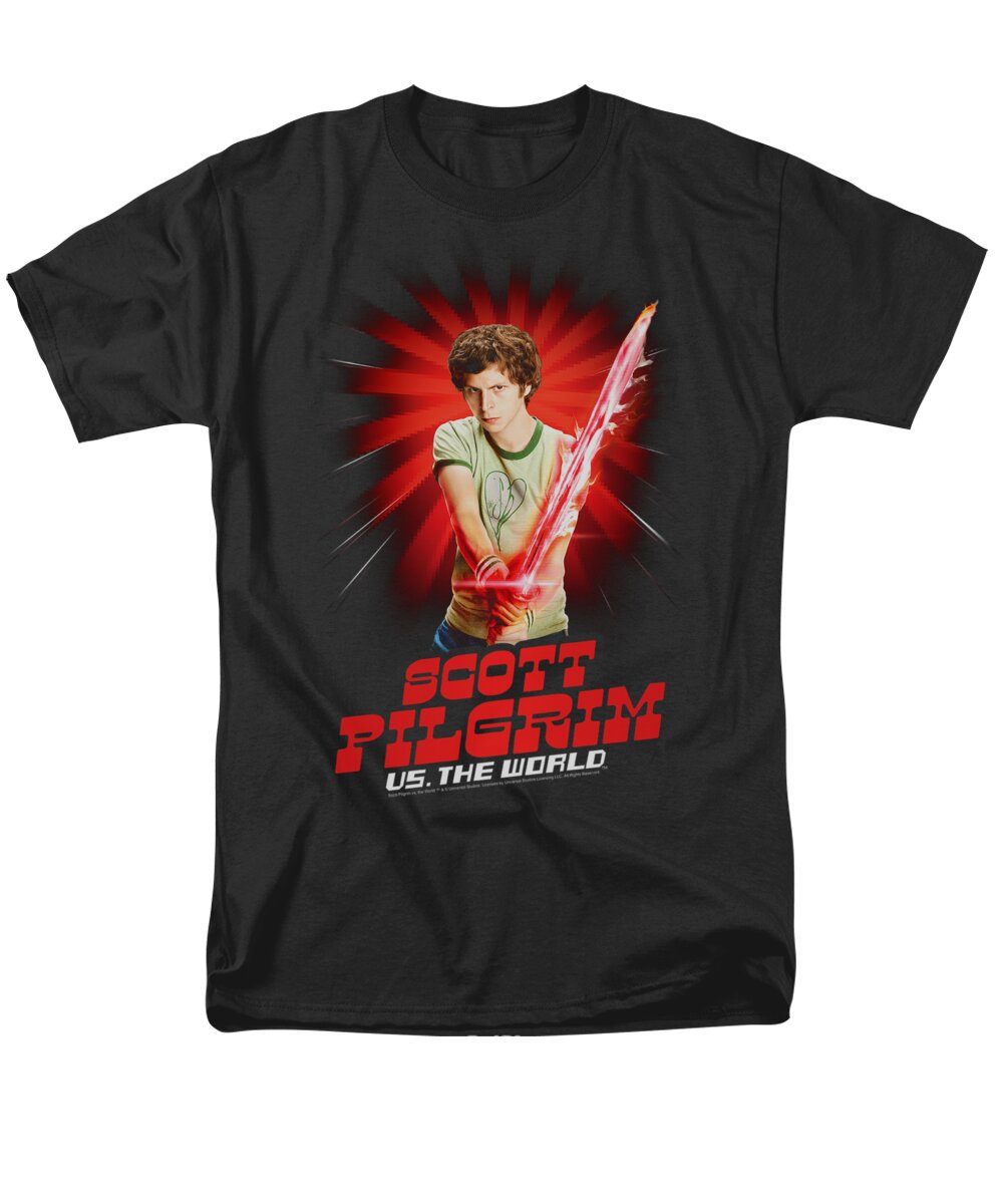 Scott Pilgrim Men's T-Shirt (Regular Fit) featuring the digital art Scott Pilgrim - Super Sword by Brand A
