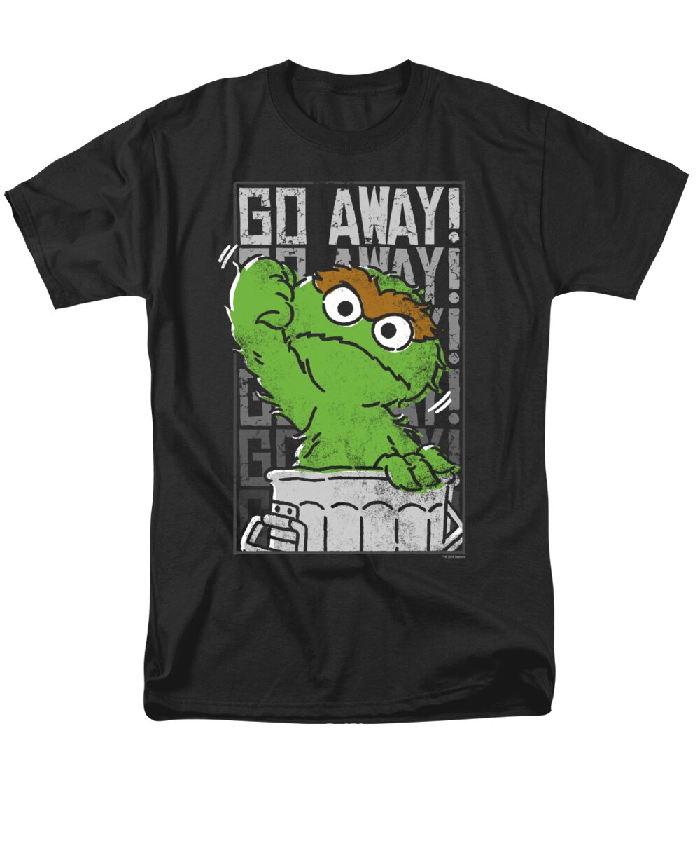  Men's T-Shirt (Regular Fit) featuring the digital art Sesame Street - Go Away by Brand A