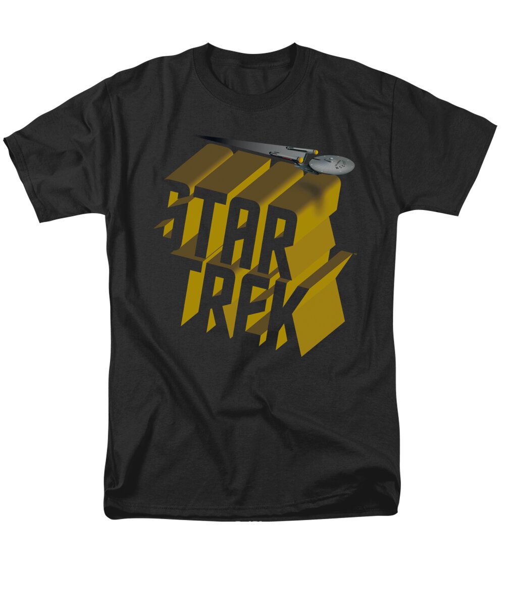  Men's T-Shirt (Regular Fit) featuring the digital art Star Trek - 3d Logo by Brand A