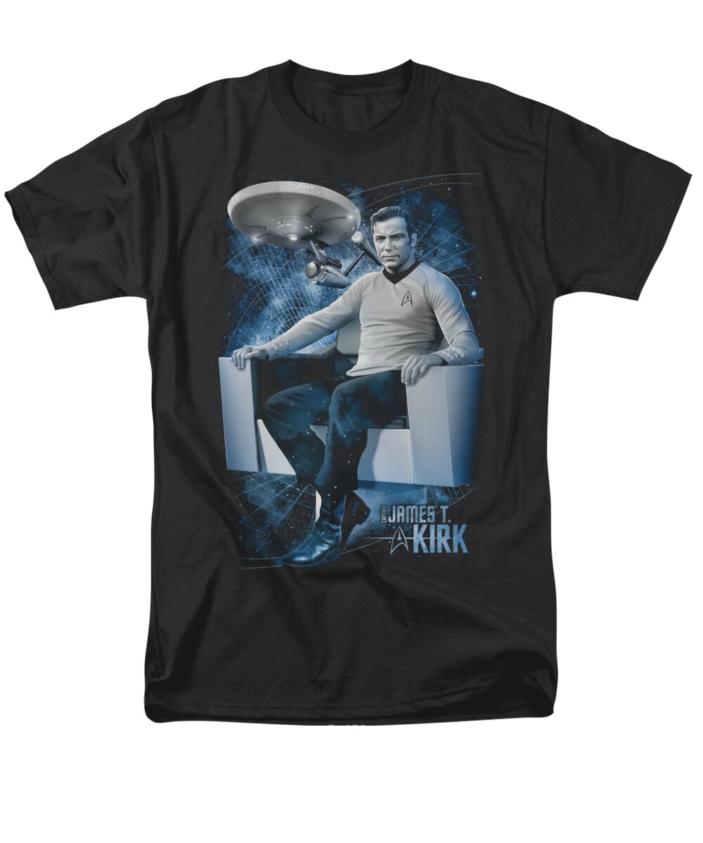 Star Trek Men's T-Shirt (Regular Fit) featuring the digital art Star Trek - Captain's Chair by Brand A