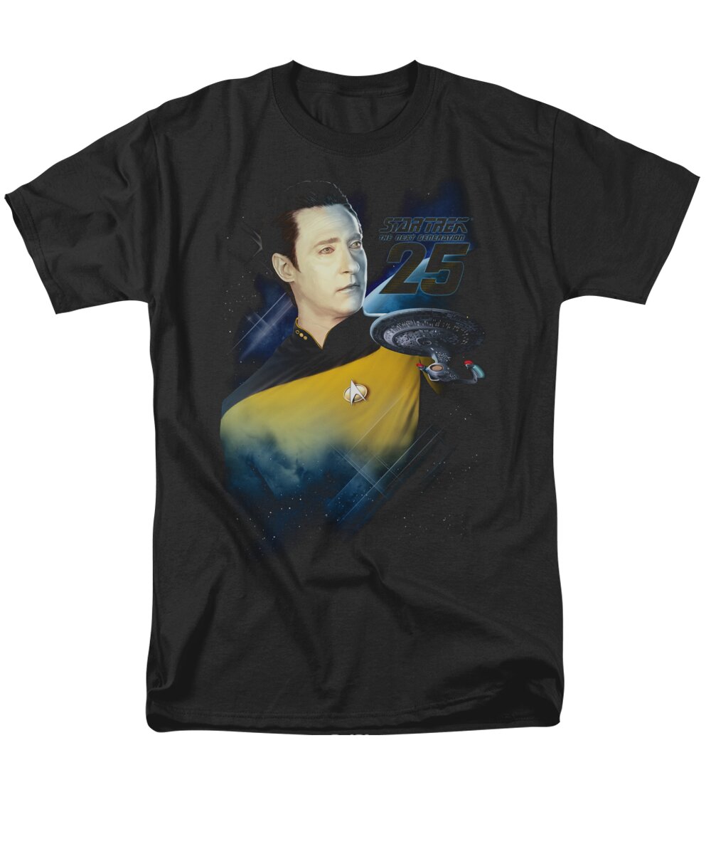  Men's T-Shirt (Regular Fit) featuring the digital art Star Trek - Data 25th by Brand A