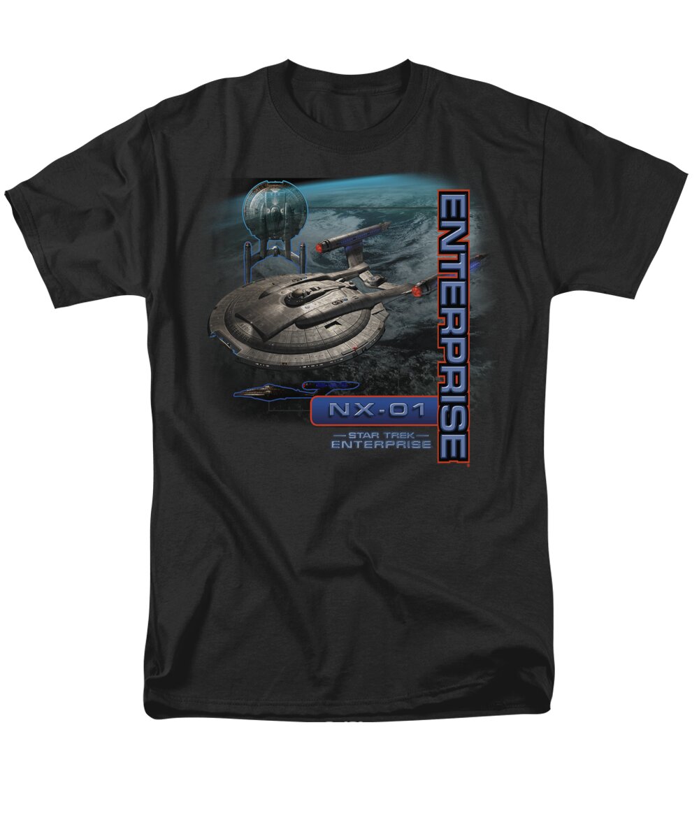 Star Trek Men's T-Shirt (Regular Fit) featuring the digital art Star Trek - Enterprise Nx 01 by Brand A