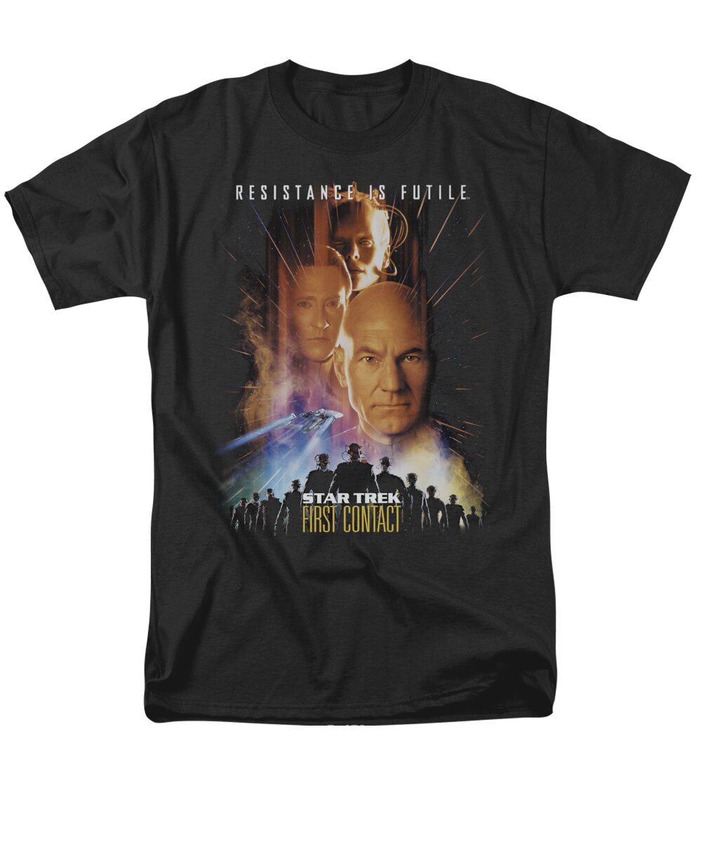 Star Trek Men's T-Shirt (Regular Fit) featuring the digital art Star Trek - First Contact(movie) by Brand A