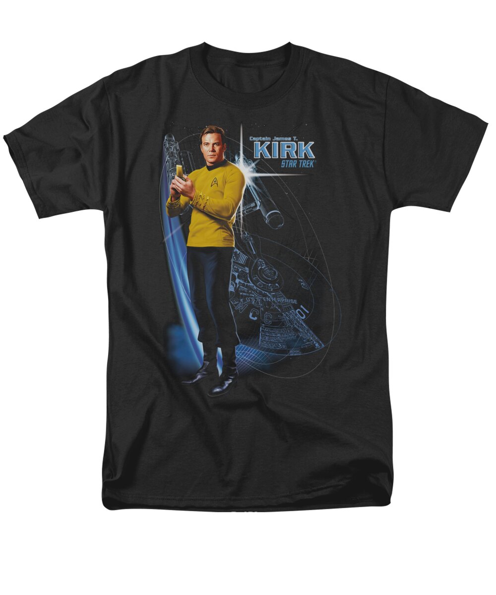Star Trek Men's T-Shirt (Regular Fit) featuring the digital art Star Trek - Galactic Kirk by Brand A