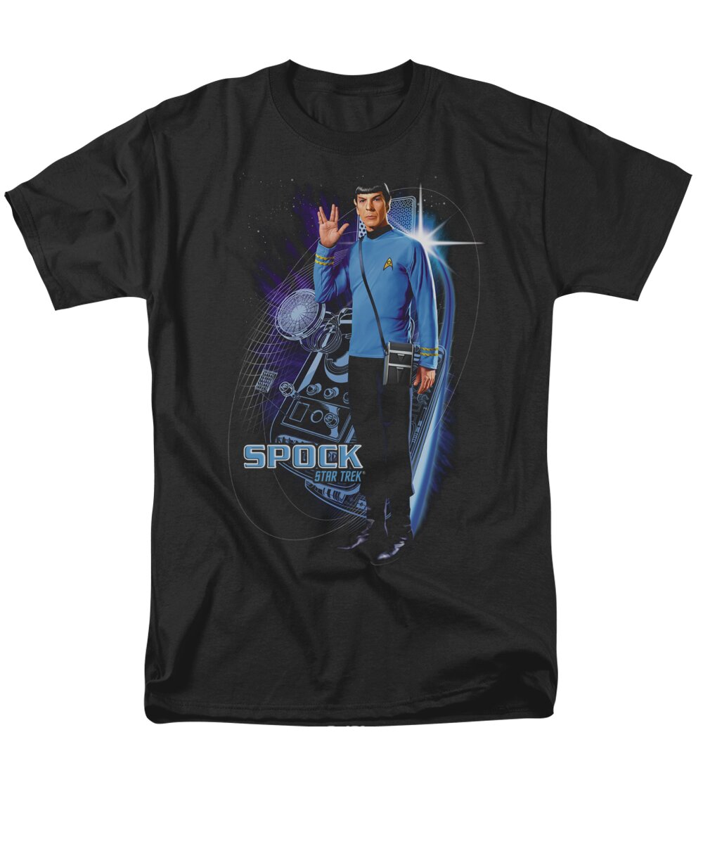 Star Trek Men's T-Shirt (Regular Fit) featuring the digital art Star Trek - Galactic Spock by Brand A