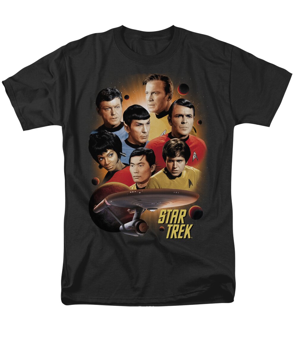 Star Trek Men's T-Shirt (Regular Fit) featuring the digital art Star Trek - Heart Of The Enterprise by Brand A