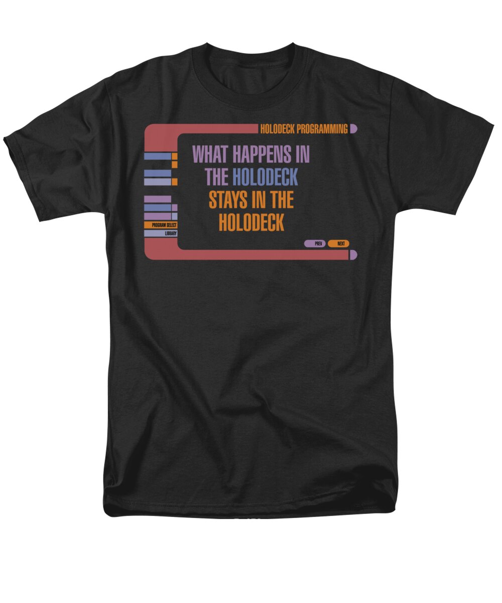 Star Trek Men's T-Shirt (Regular Fit) featuring the digital art Star Trek - Holodeck Secrets by Brand A