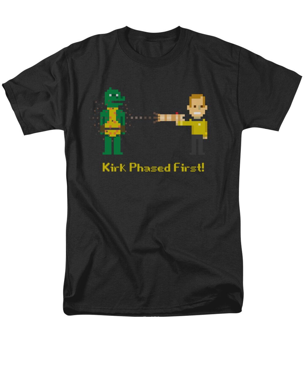 Star Trek Men's T-Shirt (Regular Fit) featuring the digital art Star Trek - Kirk Phased First by Brand A
