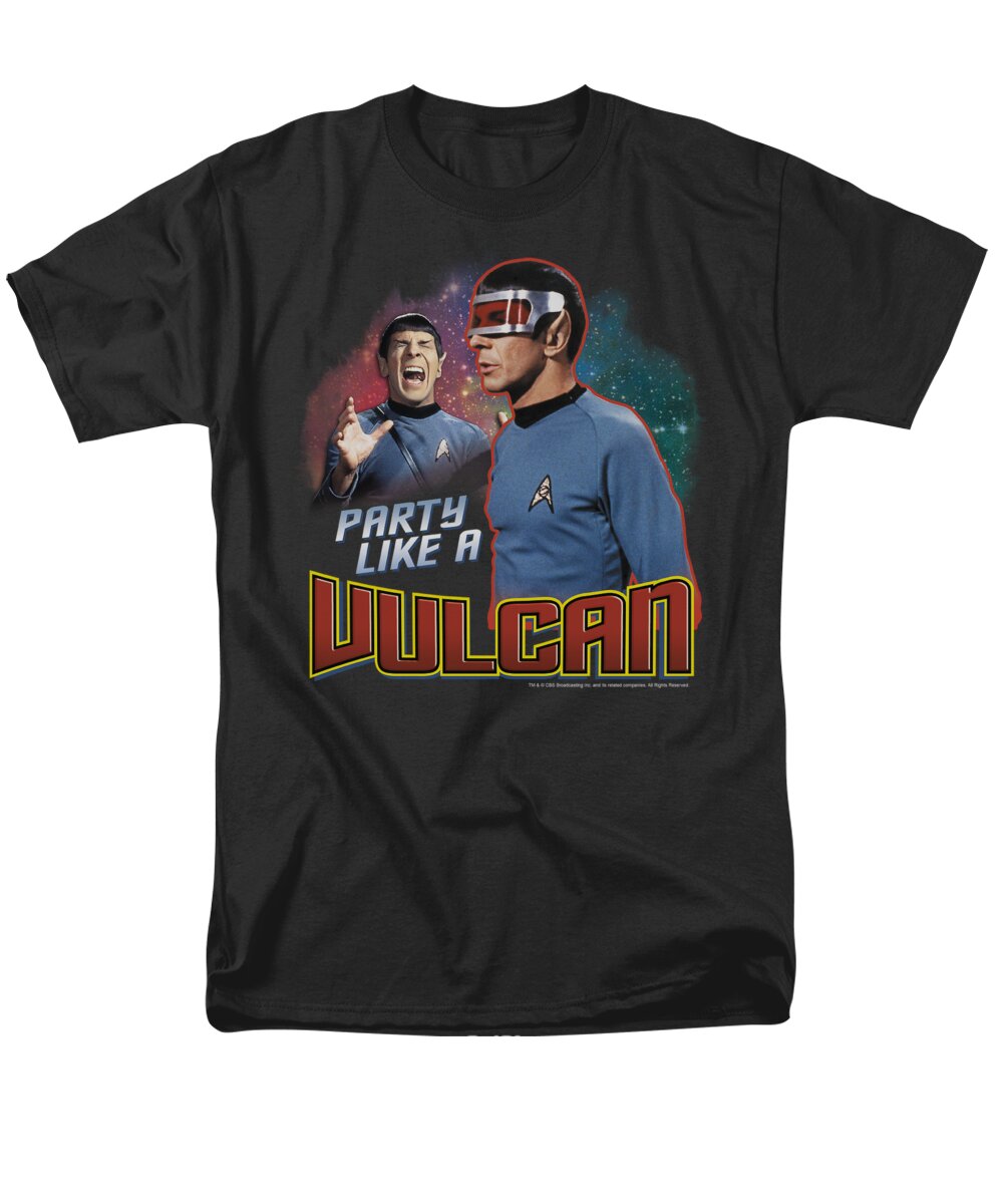 Star Trek Men's T-Shirt (Regular Fit) featuring the digital art Star Trek - Party Like A Vulcan by Brand A