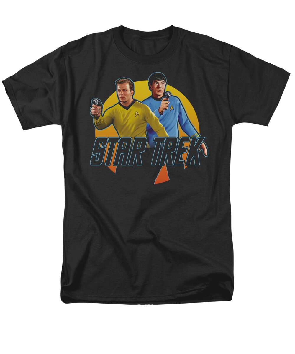Star Trek Men's T-Shirt (Regular Fit) featuring the digital art Star Trek - Phasers Ready by Brand A