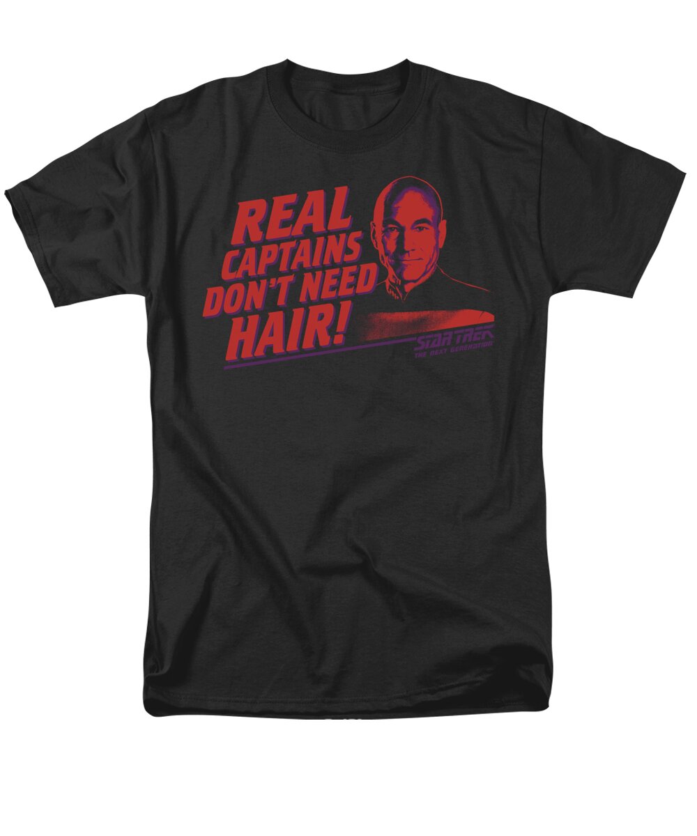  Men's T-Shirt (Regular Fit) featuring the digital art Star Trek - Real Captain by Brand A