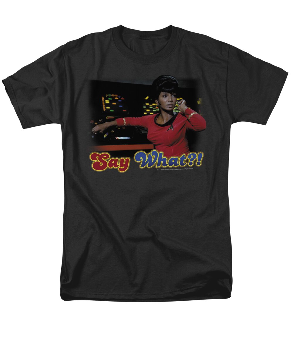 Star Trek Men's T-Shirt (Regular Fit) featuring the digital art Star Trek - Say What by Brand A