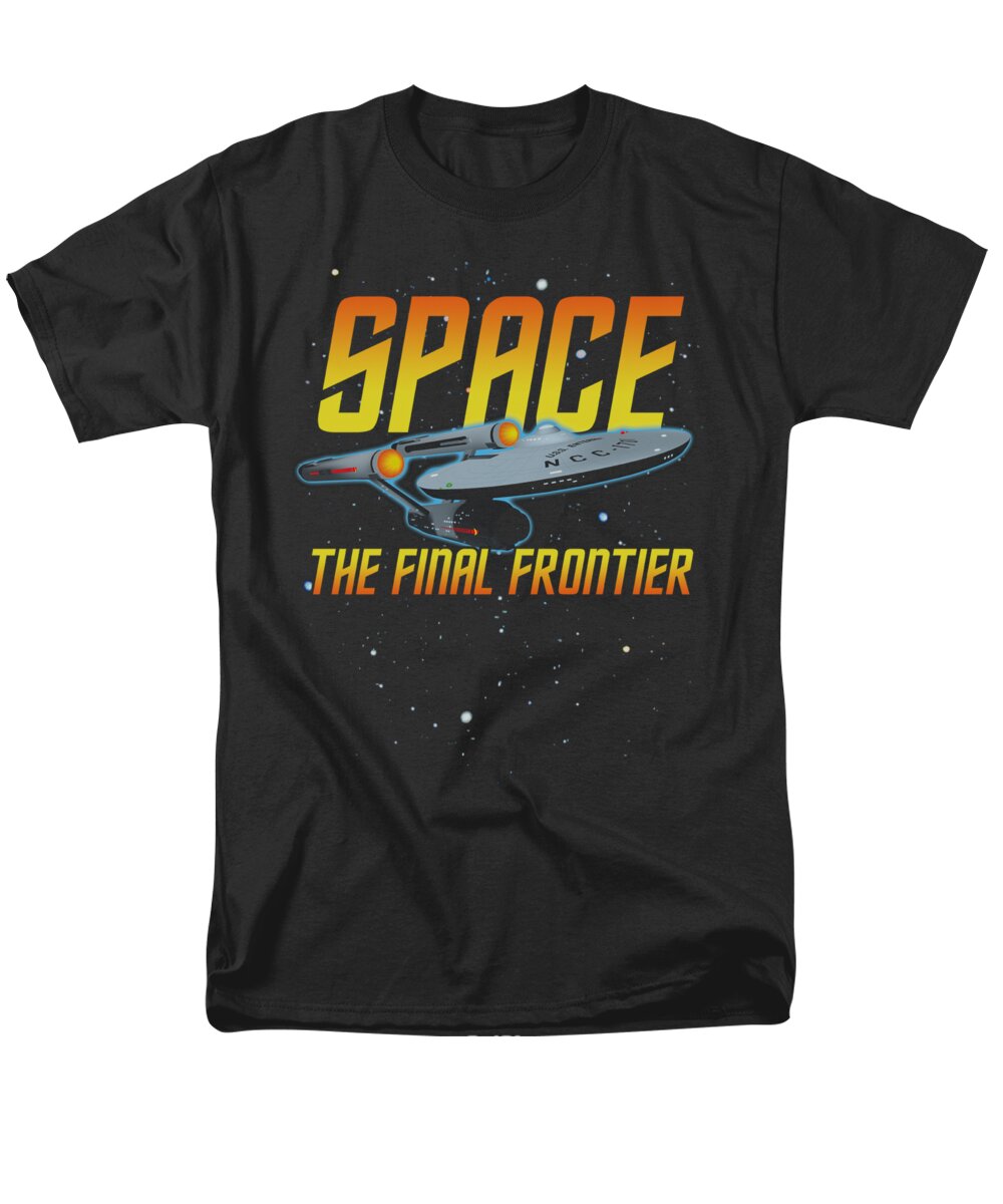 Star Trek Men's T-Shirt (Regular Fit) featuring the digital art Star Trek - Space by Brand A