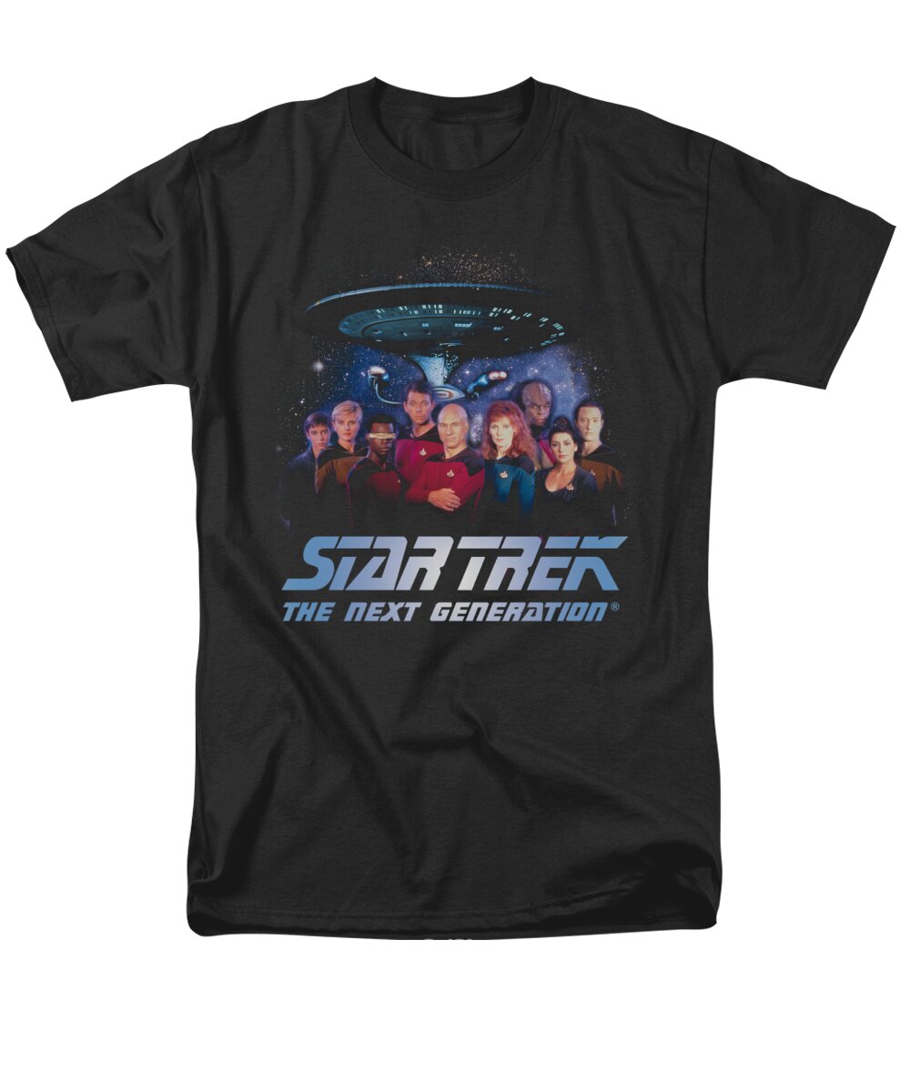Star Trek Men's T-Shirt (Regular Fit) featuring the digital art Star Trek - Space Group by Brand A