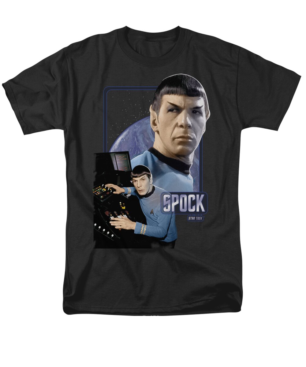 Star Trek Men's T-Shirt (Regular Fit) featuring the digital art Star Trek - Spock by Brand A