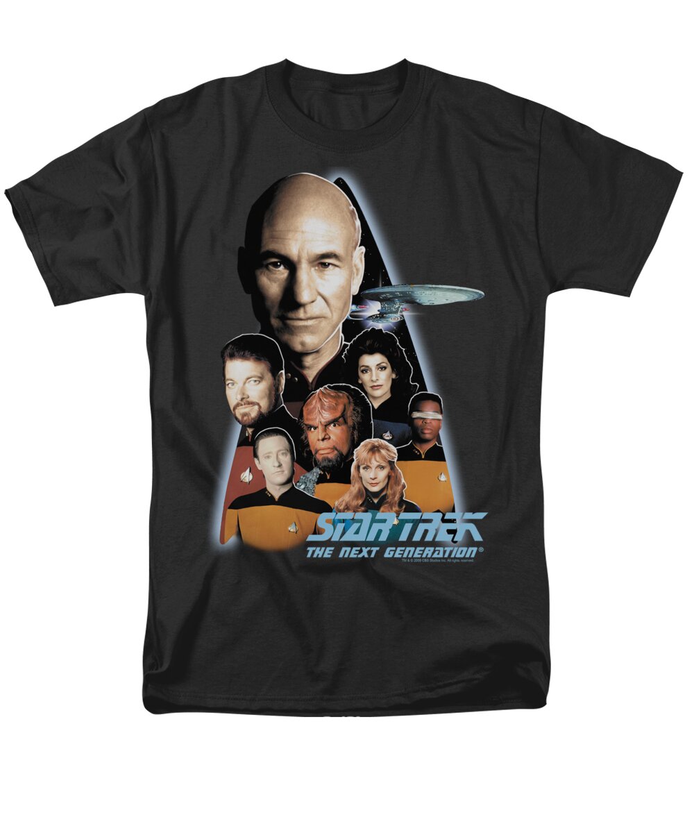 Star Trek Men's T-Shirt (Regular Fit) featuring the digital art Star Trek - The Next Generation by Brand A