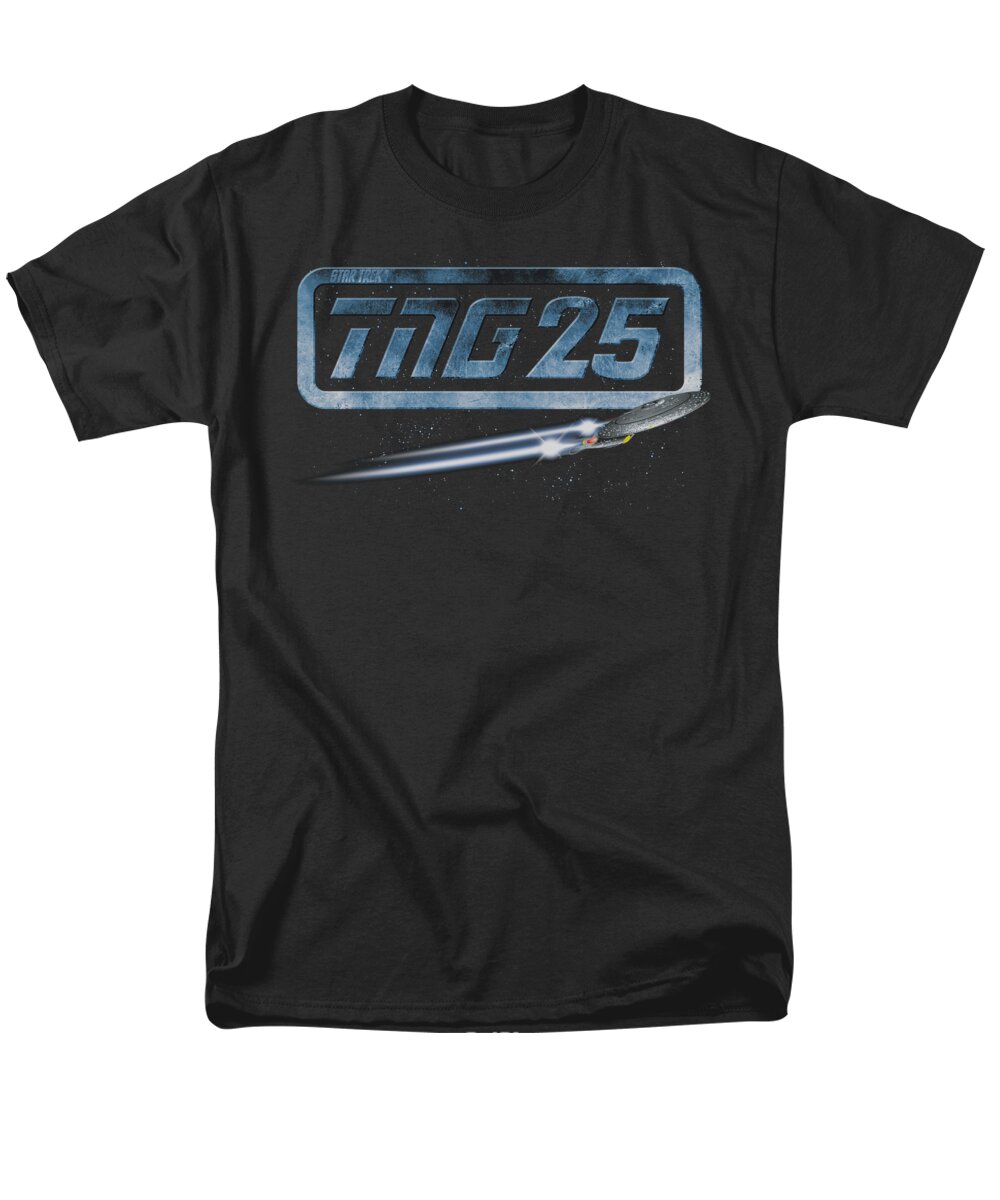 Star Trek Men's T-Shirt (Regular Fit) featuring the digital art Star Trek - Tng 25 Enterprise by Brand A