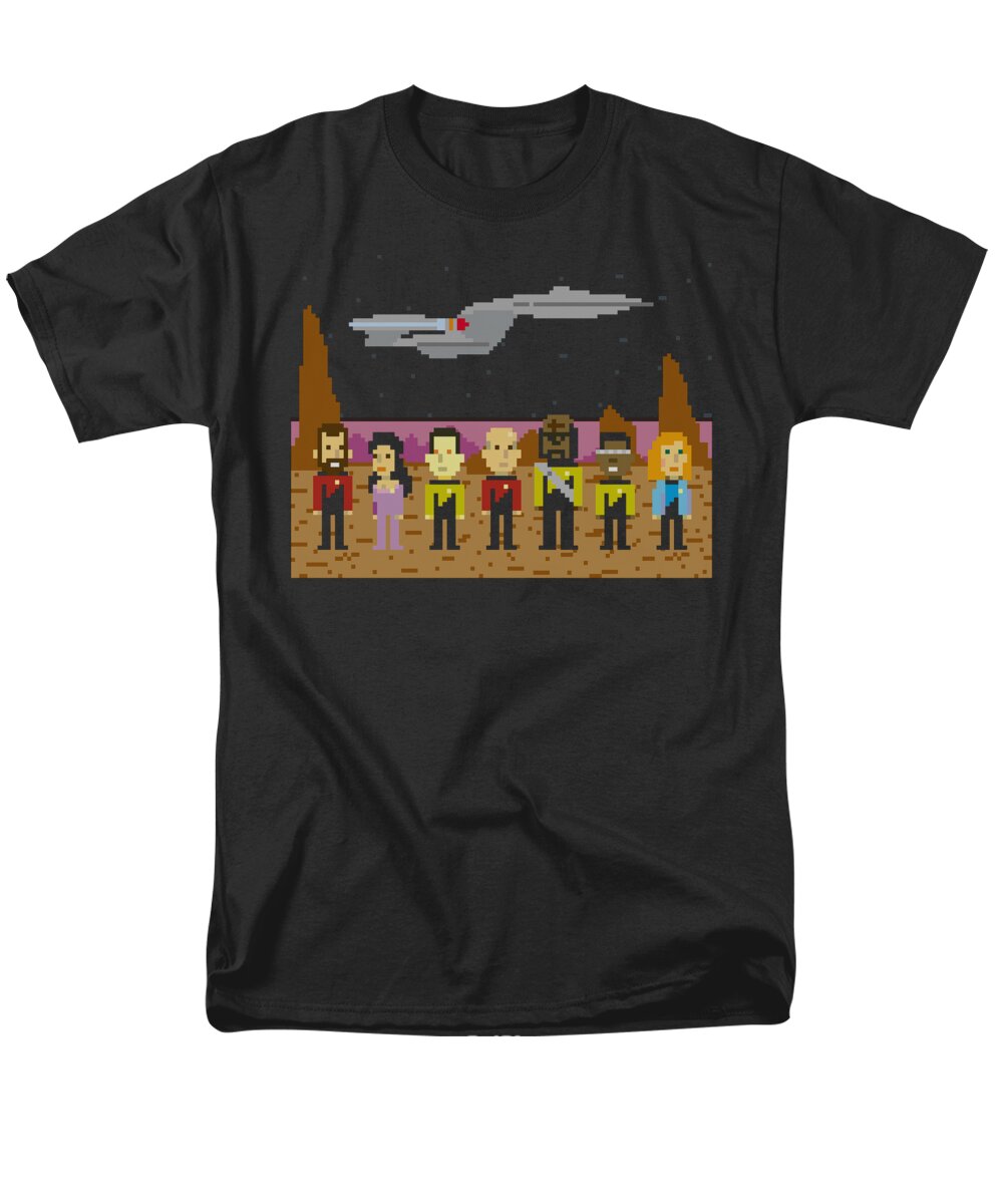 Star Trek Men's T-Shirt (Regular Fit) featuring the digital art Star Trek - Tng Trexel Crew by Brand A