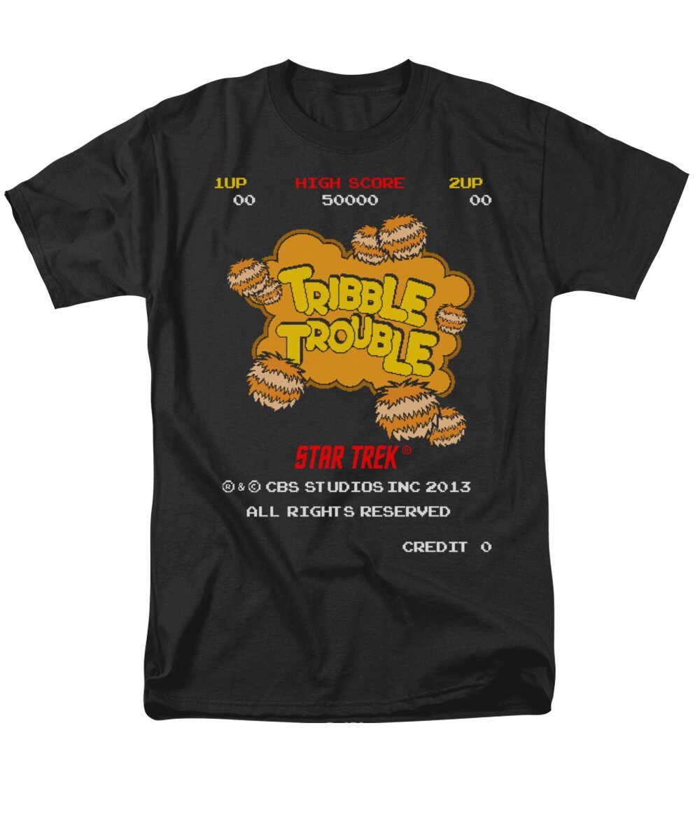 Star Trek Men's T-Shirt (Regular Fit) featuring the digital art Star Trek - Tribble Trouble by Brand A