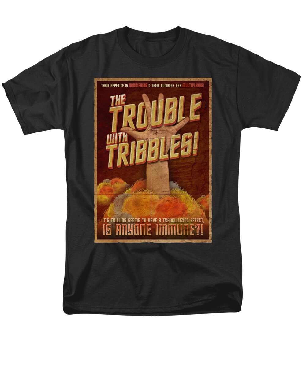 Star Trek Men's T-Shirt (Regular Fit) featuring the digital art Star Trek - Tribbles: The Movie by Brand A