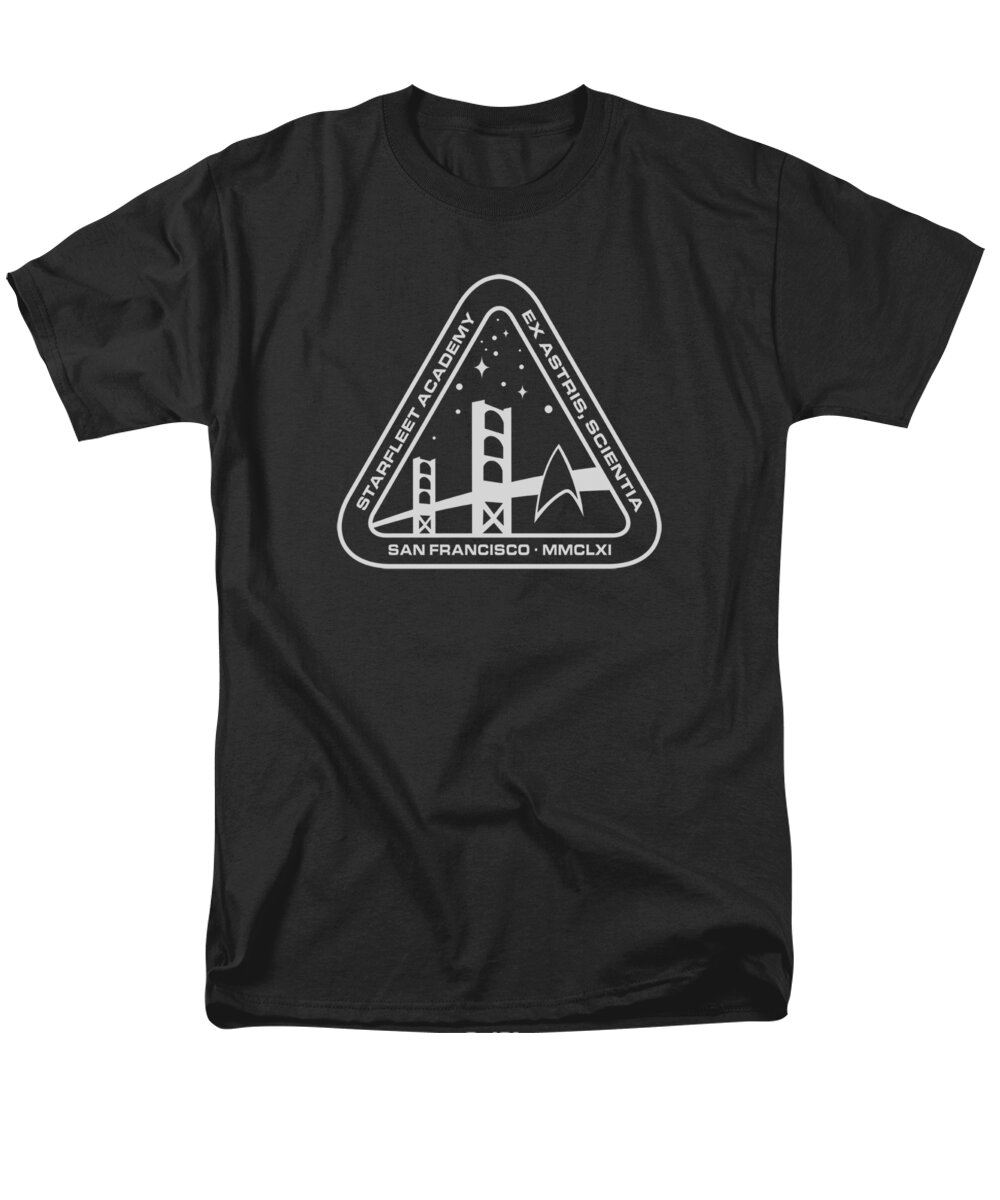 Star Trek Men's T-Shirt (Regular Fit) featuring the digital art Star Trek - White Academy Logo by Brand A