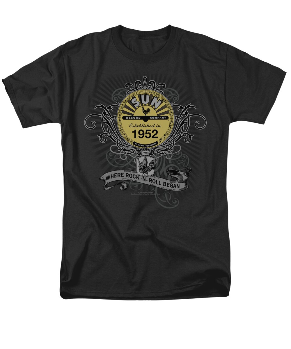  Men's T-Shirt (Regular Fit) featuring the digital art Sun - Rockin Scrolls by Brand A