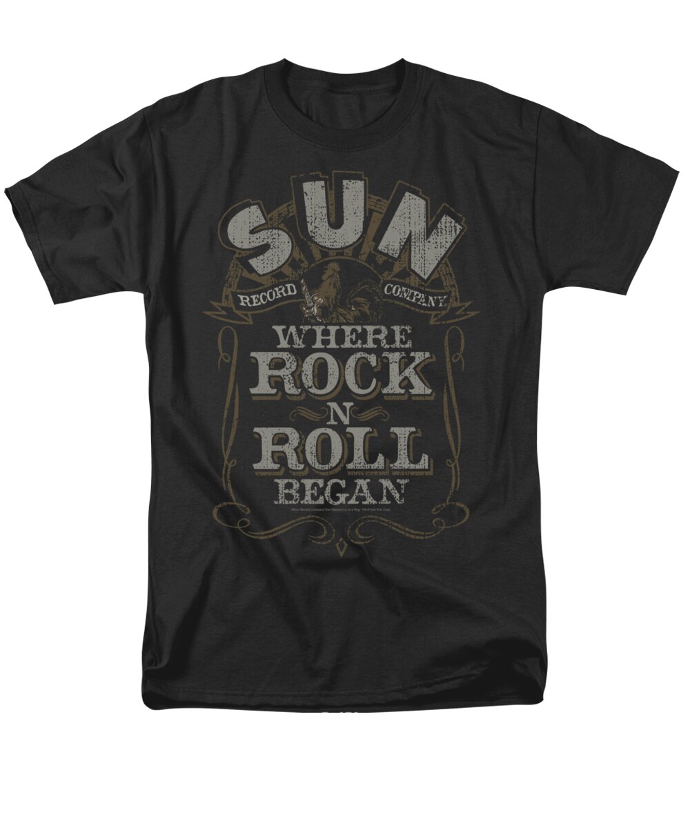  Men's T-Shirt (Regular Fit) featuring the digital art Sun - Where Rock Began by Brand A
