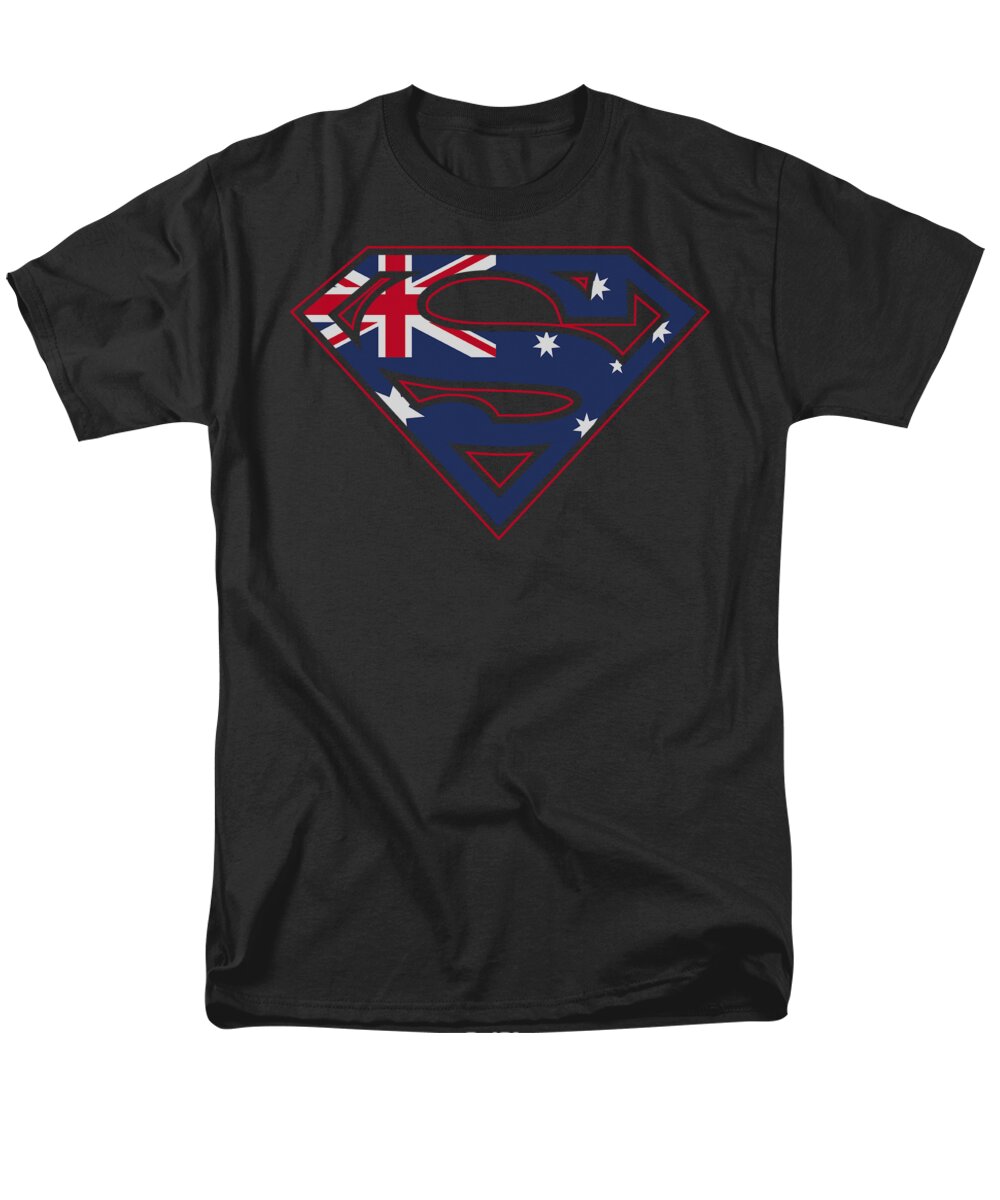  Men's T-Shirt (Regular Fit) featuring the digital art Superman - Australian Shield by Brand A