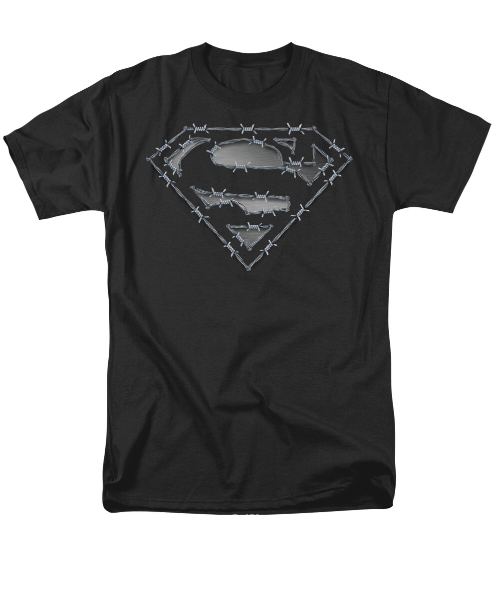  Men's T-Shirt (Regular Fit) featuring the digital art Superman - Barbed Wire by Brand A