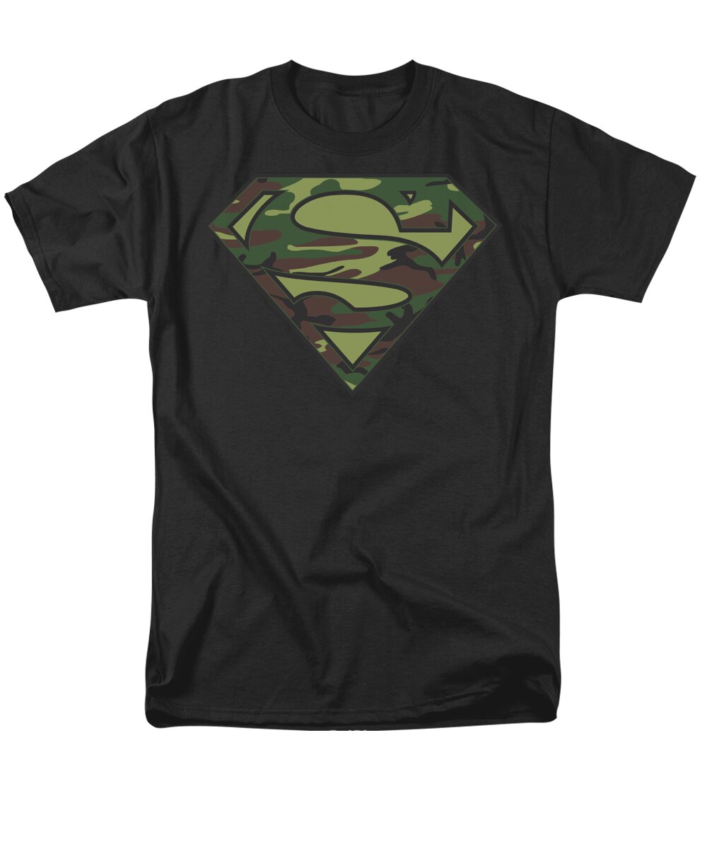 Men's T-Shirt (Regular Fit) featuring the digital art Superman - Camo Logo by Brand A