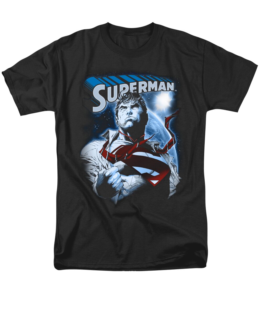  Men's T-Shirt (Regular Fit) featuring the digital art Superman - Protect Earth by Brand A