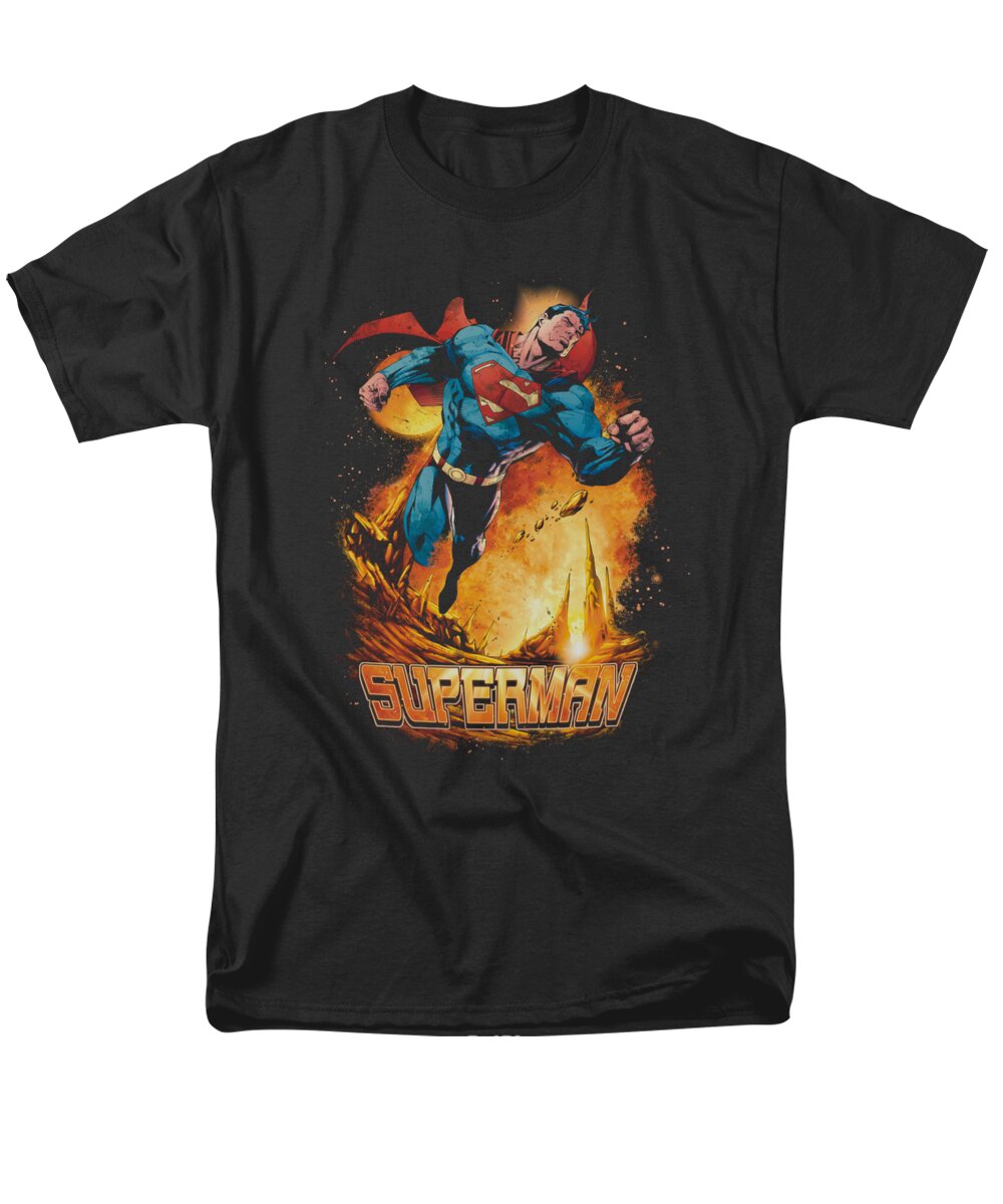 Superman Men's T-Shirt (Regular Fit) featuring the digital art Superman - Space Case by Brand A