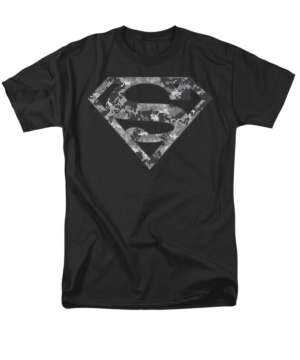  Men's T-Shirt (Regular Fit) featuring the digital art Superman - Urban Camo Shield by Brand A