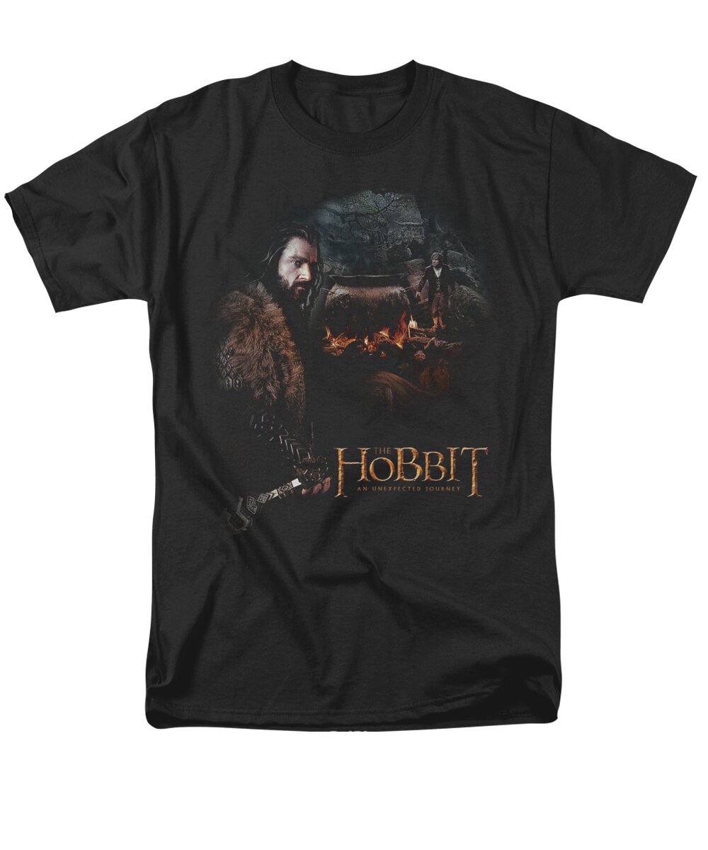 The Hobbit Men's T-Shirt (Regular Fit) featuring the digital art The Hobbit - Cauldron by Brand A