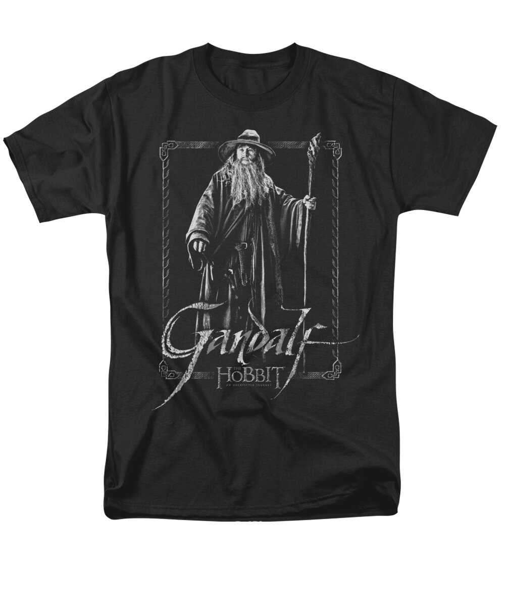  Men's T-Shirt (Regular Fit) featuring the digital art The Hobbit - Gandalf Stare by Brand A