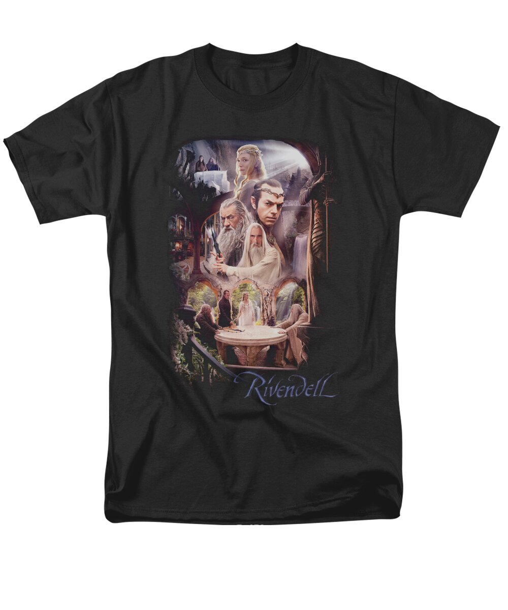 Men's T-Shirt (Regular Fit) featuring the digital art The Hobbit - Rivendell by Brand A